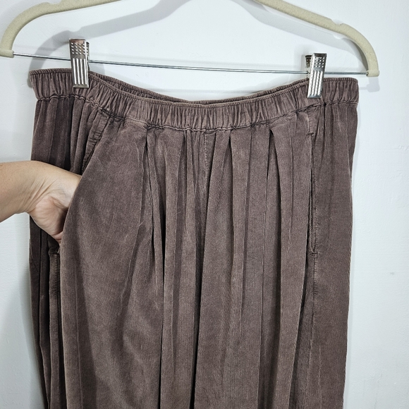 Free People To The Sky Cord Parachute Baggy Pants S Brown Slouchy - Picture 7 of 16